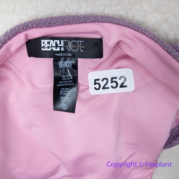 NEW‎ Beach Riot Zurie Bikini Bottoms in light purple, size S - Picture 8 of 16